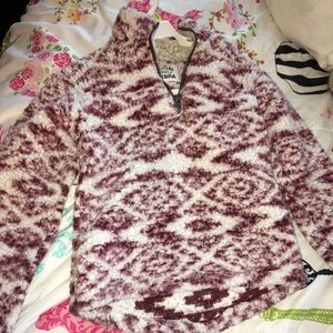 3/$20 Burgundy Cuddly Sherpa